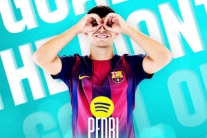 西甲8月最佳进球：佩德里对阵莱万特打入的远射